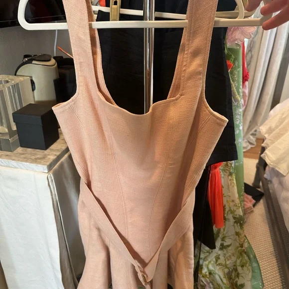 Acler Light Tan Belted Mini Dress - Picture 4 of 4